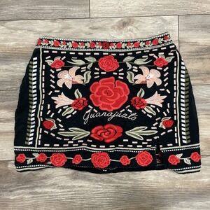 Herencia Collection Embroidered Floral Skirt Size M Bright Colors "GUANAJUATO'